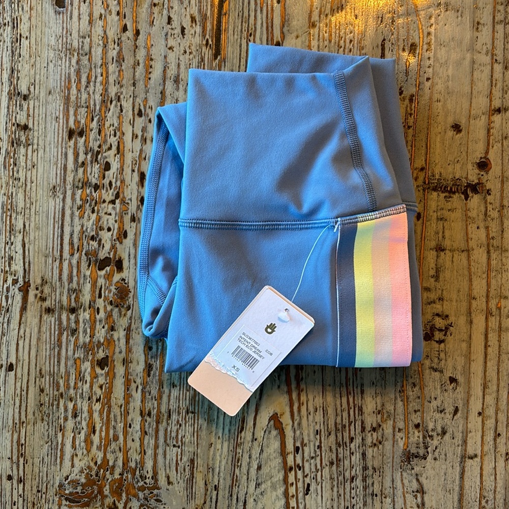 Spiritual Gangster Blue Stripe Leggings